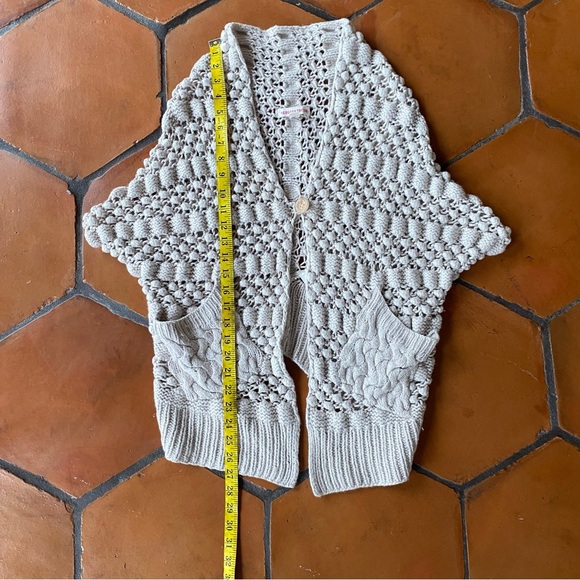 Rebecca Taylor Womens Cotton Wool Sleeveless Buttoned Sweater Vest Beige XS / S - Picture 10 of 11